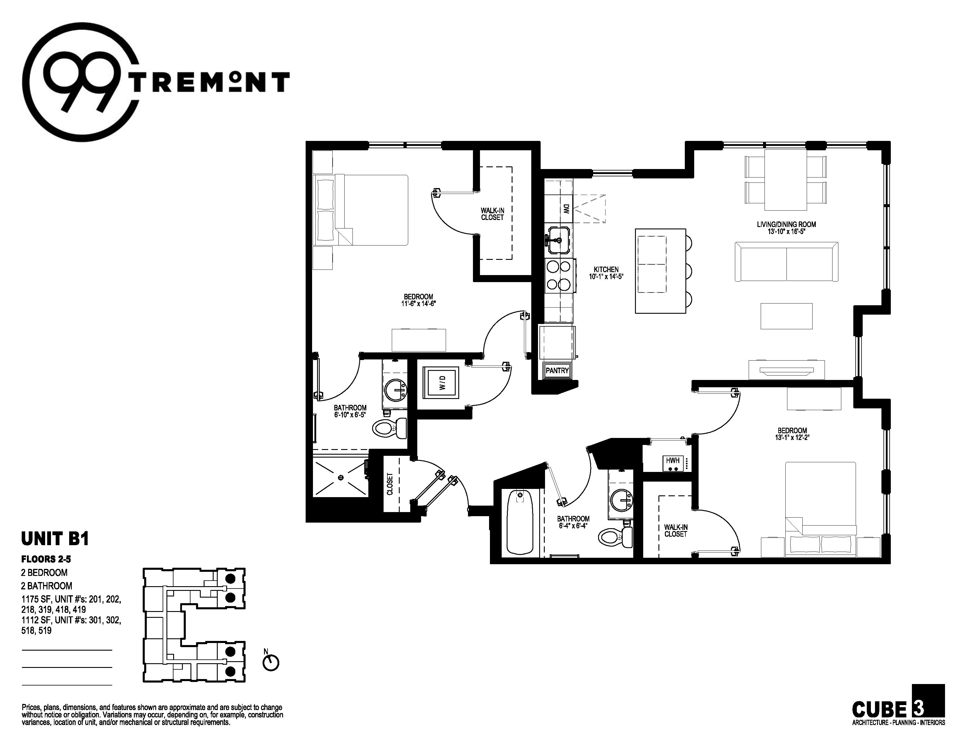 99 Tremont Residences Floor plan